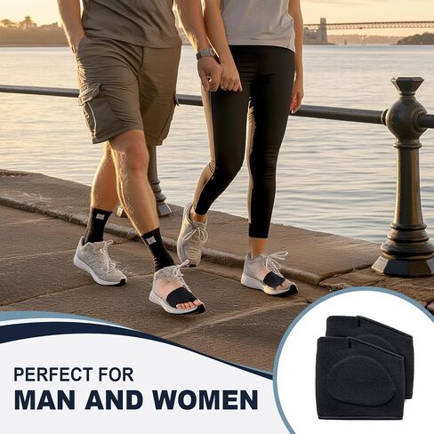 Metatarsal Pads for Men and Women - Gel Cushions for Ball of Foot Pain Relief, Sesamoiditis, Metatarsalgia, Morton's Neuroma - 2 Pairs Fabric Sleeves with Gel Inserts (Black, M) in Saudi Arabia