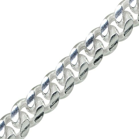 الأطواق والحلقات 925 الفضة الاسترليني 8mm ميامي الكوبي كبح ربط سلسلة رجل إمرأة سوار، 8.5 ''و 9'' in Kuwait