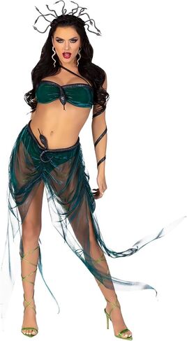 Leg Avenue womens 4 Pc Medusa Costume With Snake Headband in Saudi Arabia