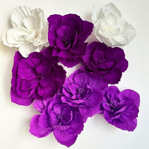 Yellow Paper Flowers Decorations for Wall, Tissue Paper Flowers 3D Flowers Wall Décor for Bridal Shower Photo Backdrop Wedding Birthday Room Decor Bulletin Boards, 4 Pieces each of 12", 10", and 8" in Saudi Arabia
