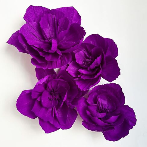 Yellow Paper Flowers Decorations for Wall, Tissue Paper Flowers 3D Flowers Wall Décor for Bridal Shower Photo Backdrop Wedding Birthday Room Decor Bulletin Boards, 4 Pieces each of 12", 10", and 8" in Saudi Arabia