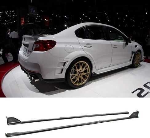 2015-2021 تنانير جانبية غير مطلية شفة مقسمة متوافقة مع سوبارو WRX STI 4 أبواب سيدان سبورت، سبورت-تيك، بريميوم، مجموعة تمديد لوحة الروك المحدودة 2016 2017 2018 2019 2020 in Kuwait