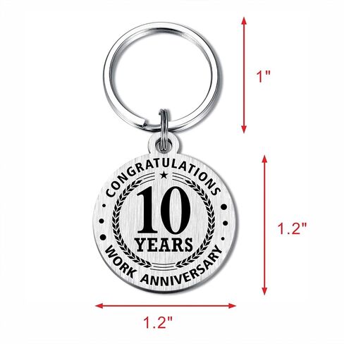 Emideary Happy Work Anniversary Keychain - 1 2 3 4 5 10 20 Years Work Anniversary Appreciation Gifts for Coworkers Colleges in Saudi Arabia