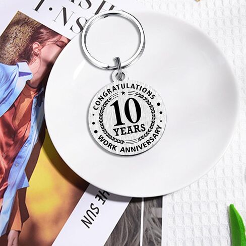 Emideary Happy Work Anniversary Keychain - 1 2 3 4 5 10 20 Years Work Anniversary Appreciation Gifts for Coworkers Colleges in Saudi Arabia