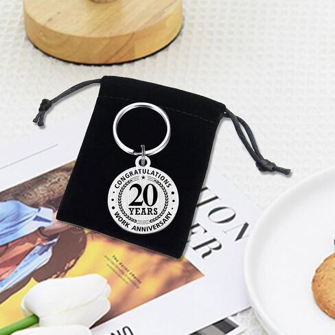 Emideary Happy Work Anniversary Keychain - 1 2 3 4 5 10 20 Years Work Anniversary Appreciation Gifts for Coworkers Colleges in Saudi Arabia