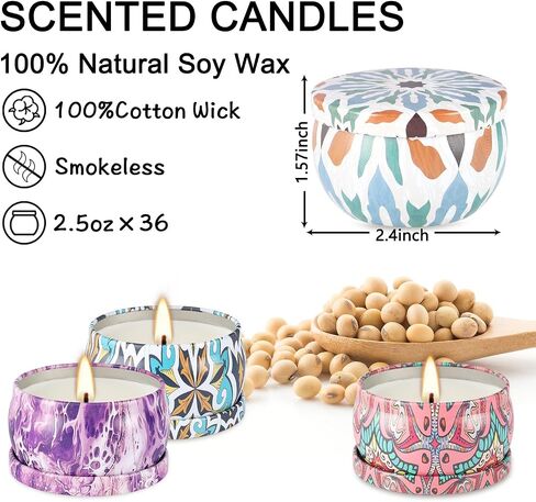 Onebird Set of 16 Scented Candle Gift Set,Natural Pure Soy Wax Aromatherapy Candles Essential Oils for Home and Women in Saudi Arabia