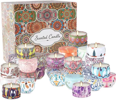 Onebird Set of 16 Scented Candle Gift Set,Natural Pure Soy Wax Aromatherapy Candles Essential Oils for Home and Women in Saudi Arabia