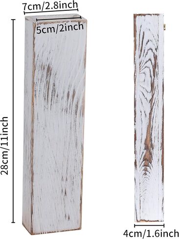 Wood Wall Planter Indoor, Farmhouse Wall Hanging Decor Pocket Planter Vase for Indoor Fake Plants Greenery,Dried Flowers, Wall Plant Holder (3, White) in Saudi Arabia