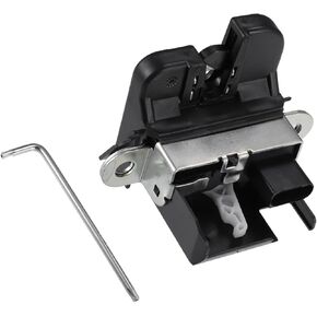 Rear Door Liftgate Tailgate Lock Trunk Latch Actuator, for Volkswagen Beetle Golf GTI Tiguan 12-, Rear Trunk Latch, Metal, with Wrench, No.5G6827505B/5G6827505A, Black