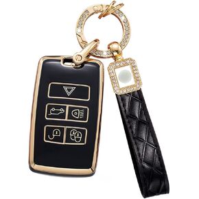Soft TPU Car Key Fob Cover Compatible with 2018-2023 Range Rover Evoque Vogue Discovery 5 Sport Jaguar E I-PACE Accessories