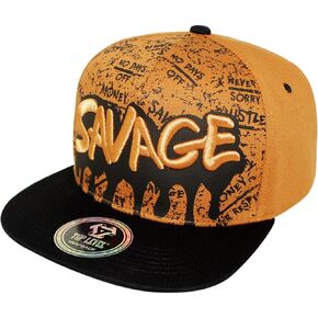 Men's Adjustable Cotton Snapback Cap 10 (N21SVG88 LBRBLK)