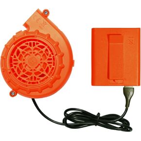 Upgraded Mini Blower Fan for Inflatable Costume Battery Case for Blow Up Halloween Costume (Orange）