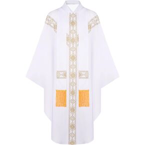 Catholic Chasuble Vestments Church Priest Vestments Costume Clergy Chasuble Costume Outfit Robe Adult