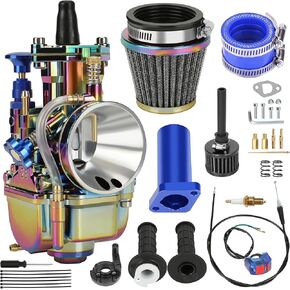 PWK 28mm Carburetor Carb Throttle Assembly Jet Kit for Predator 212cc 224cc 196cc 6.5hp Coleman CT200U CT200U-EX BT200X Baja Warrior MB200 Mini Bike KT196 Go Kart GX160 High Parts