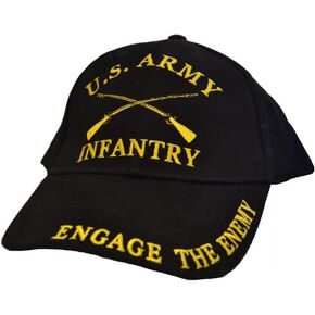 United States Army Infantry Black Hat Cap USA