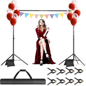 Backdrop Stand, Photo Video Studio 20x7ft Heavy Duty Adjustable Backdrop Stand with 8 Clamps, 3 Sandbags and Carrying Bag for Photography Parties Wedding
