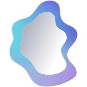 Locker Mirror Magnetic - Small Magnet Mirror for Locker Accessories Acrylic Shatterproof Mirror for School Gym Locker, Office Cabinets, Refrigerator, Workshop Toolbox, 1 Pcs (Irregular)