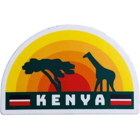 Vagabond Heart Kenya Africa Sticker - Weatherproof Vinyl Safari Souvenir Decal