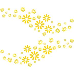 Flower Graphics Car Decals Car Auto Body Sticker DIY Mini Flower Self-Adhesive Car Side Vinyl Sticker Hood Decal, Holographic Laser