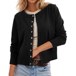 Leopard Cardigan Open Front Button Up Sweaters for Women Long Sleeve Shrug Cheetah Print Top Cropped Cardigan Jackets