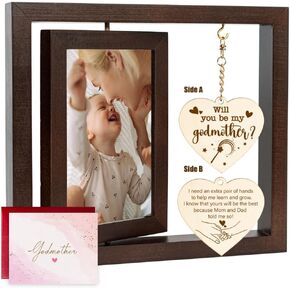 Godmother Gifts for Best Friends Sister Bestie BFF, Will You Be My Godmother Proposal Gift, New Godmother Announcement Photo Frame Gift