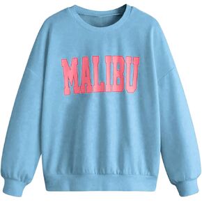 SHENHE Girl's Cute Graphic Crewneck Sweatshirt Long Sleeve Drop Shoulder Pullover Shirt Tops