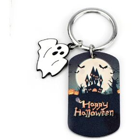Ghost Keychain, Spooky Keychain, Halloween Keychains, Halloween Gifts for Women,Personalised Gifts Keychain, Cute Keychain, Craft Keychains, Funny Halloween Basket Gift Keychain