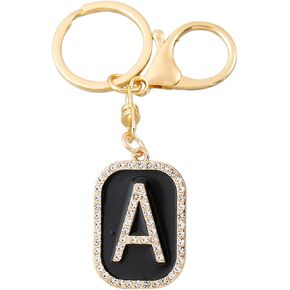 Keychain for Purse Charms, Crystal Alphabet Initial Letter Pendant with Key Ring, for Women Men Keychain