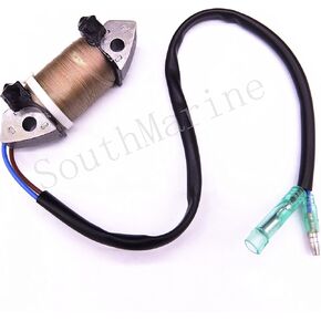 Boat Engine 803844T01 Charge Exciter Ignition Coil for Mercury Mercruiser Quicksilver 8HP 9.9HP /3AA-06021-0 3AA060210M for Tohatsu for Nissan / 5040306 for Evinrude Johnson OMC, fits Sierra 18-25513