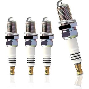 4 PCS Car Spark Plug, Car Spark Plug Ignition System, Replacement Parts 5464 BKR5EIX-11, Compatible with Honda Mazda Lexus (Silver)