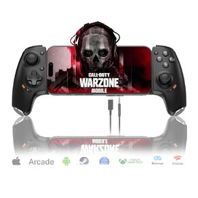arVin USB C Mobile Gaming Controller for iPhone 16/15 Series & Android (USB-C) Plug & Play - Remote Play for PS5/PS4/Xbox/PC Consoles, Cloud Game, Emulator, with Hall Effect Joysticks/Turbo/Back keys
