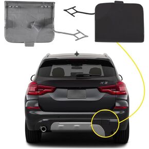 غطاء خطاف سحب المصد الخلفي للسيارة متوافق مع BMW X3 G01 G08 2018 2019 2020 غطاء غطاء مقطورة 51127498525 غطاء صغير سحب غطاء العين