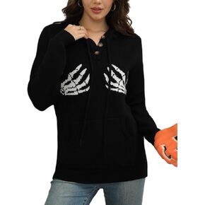 VIMPUNEC 2024 Fall Womens Oversized Hoodies Knit V Neck Sweaters Fashion Casual Pullover Tops