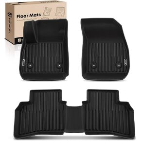 YHTAUTO Floor Mats Fit 2018-2025 Buick Enclave, TPE All Weather Car Mats Waterproof Anti-Slip Odorless Floor Liner, Interior Car Accessories Front & 2nd Row Liner
