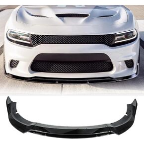 Front Bumper Lip for Dodge Charger SRT RT GT SXT 2015-2023 Front Bumper Lip Spoiler Splitter Glossy Black Air Chin Body Kit