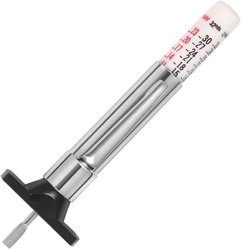 Tire Tread Depth Gauge, Tread Depth Gauge, Tire Gauges, Color Coded Tire Depth Gauge, Tire Tread Gauge, Tire Tread Depth Accurate Measurement Tools by PROND (White Type - 4PCS) in Kuwait