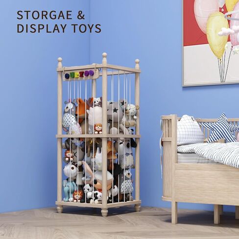 Stuffed Animal Storage Toy Storage Organizer Upgraded Stuffed Animal Organizer from Plushie Net Stuffed Animal Hammock Playroom Essentials Pet Storage Organize your Teddy and Stuffy Collection in Saudi Arabia