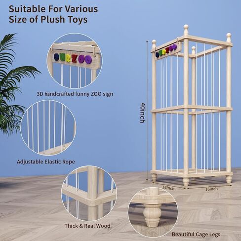 Stuffed Animal Storage Toy Storage Organizer Upgraded Stuffed Animal Organizer from Plushie Net Stuffed Animal Hammock Playroom Essentials Pet Storage Organize your Teddy and Stuffy Collection in Saudi Arabia
