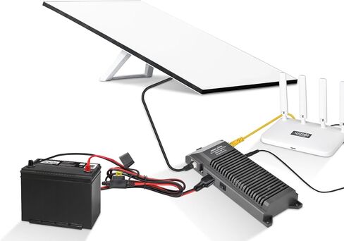 56V POE Power Supply EL6 SET for Starlink Gen 3 DC Conversion Kit - Integrated 12/24V-56V Converter, PoE Injector, 12V Regulator - for Starlink Gen3 Internet Kit Satellite (with Wifi6E Router) in Kuwait