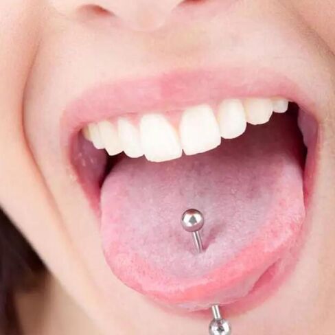 14G F136 Titanium Tongue Rings Hypoallergenic Tongue Piercings Barbells White Opal Diamond Internally Threaded Tongue Rings Pierercing Jewewelry for Women Men 16mm 5/8 inch in Saudi Arabia