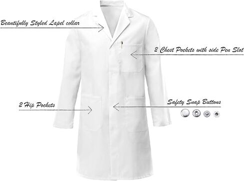 Men's Cotton Lab Coats (MEDIUM) in Saudi Arabia