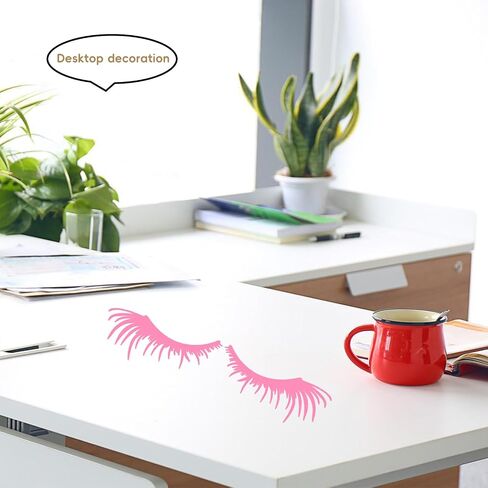 4 Pairs 4 Colors PVC Eyelash Car Stickers, Car Headlight Eyelashes, Charming Eyelashes Car Decoration, Waterproof Self Adhesive Eyelash Decals for Car Truck Headlight Body Decoration Wall Stickers in Kuwait