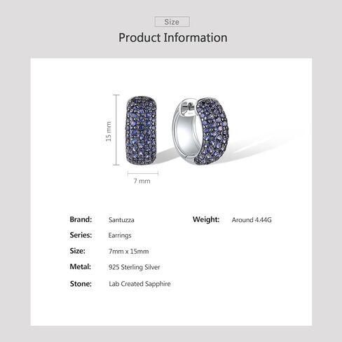 أقراط متدلية من الفضة الإسترليني عيار 925 من سانتوزا، أقراط هاجي متعددة الصفوف للنساء in Kuwait