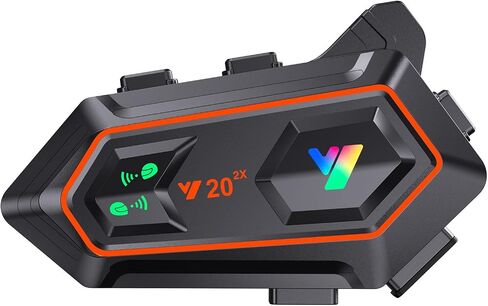 Y80-2X Motorcycle Helmet Bluetooth Headset,1000m intercom, Bluetooth 5.3 Headphone, Smart Noise Reduction, HiFi Level Sound Quality, IP67 Waterproof, Compatible with All Helmets in Saudi Arabia