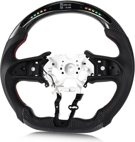 Real Carbon Fiber Steering Wheel For Infiniti Q60 2017-2022 Steering Wheel D-shaped Nappa Perforated Leather Flat-bottom Steering Wheel for Infiniti Q60 in Saudi Arabia