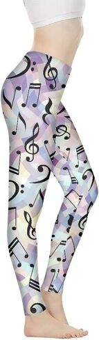 PZZ BEACH Yoga Leggings High Waist Scrunch Booty Pants, Athletic Wear Novetly Pattern Fitness Long Pants in Saudi Arabia