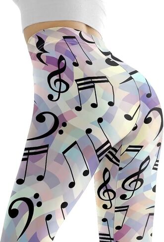 PZZ BEACH Yoga Leggings High Waist Scrunch Booty Pants, Athletic Wear Novetly Pattern Fitness Long Pants in Saudi Arabia