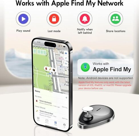 Utag Hidden GPS Tracker 2 Pack,Tracker Works with Apple Find My (iOS only),Lost Mode,Suitable for Backpack,Phone,and More,Water Resistant Black in Saudi Arabia