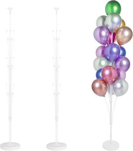 2 Sets of Balloon Stand Kit - 62in Balloon Stands with Base, Balloon Sticks, Decorations for Party Birthday Wedding Baby Shower Gender Reveal Graduation in Saudi Arabia