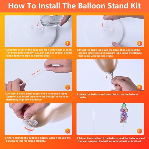 2 Sets of Balloon Stand Kit - 62in Balloon Stands with Base, Balloon Sticks, Decorations for Party Birthday Wedding Baby Shower Gender Reveal Graduation in Saudi Arabia